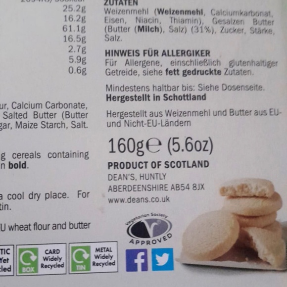 Large Empty Dean’s Cookie Tin, Storage Canister, for: Pantry Food Crafts Toys - Picture 7 of 7